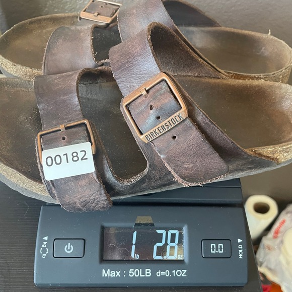 Birkenstock Womens Arizona Oiled Leather Two Strap Slide Sandals Size 40 (9-9.5) main image 6
